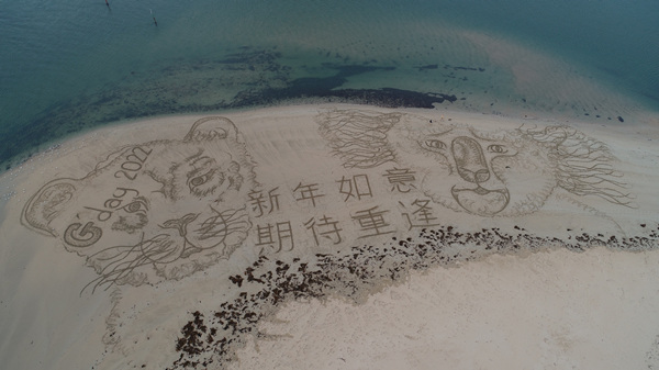 艺术家Breatheablueocean为迎中国虎年春节创作的巨幅沙画作品_副本.jpg