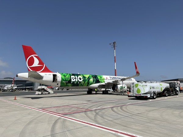 土耳其航空公司的可持续发展主题飞机采用环保生物燃料。