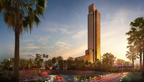 Wynn Al Marjan Island效果图 - 入口视角外观