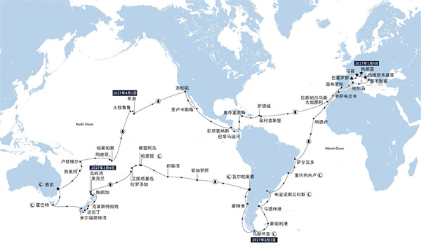 图2：MSC地中海邮轮 2027年环球航线将带领宾客游览遍布25个国家和地区的45个充满魅力的目的地.jpg