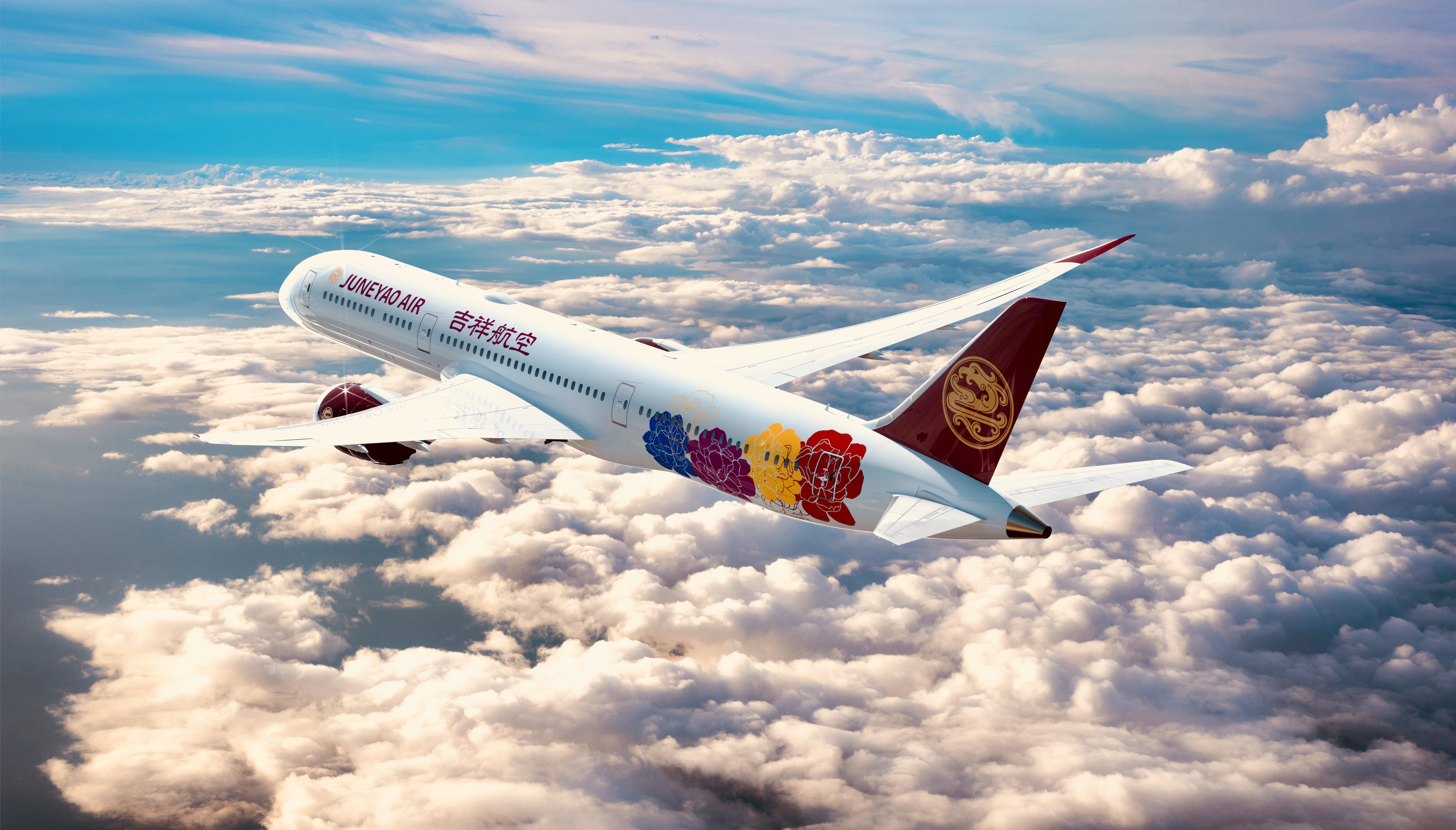吉祥航空首架787客机将采用“中国牡丹”彩绘设计