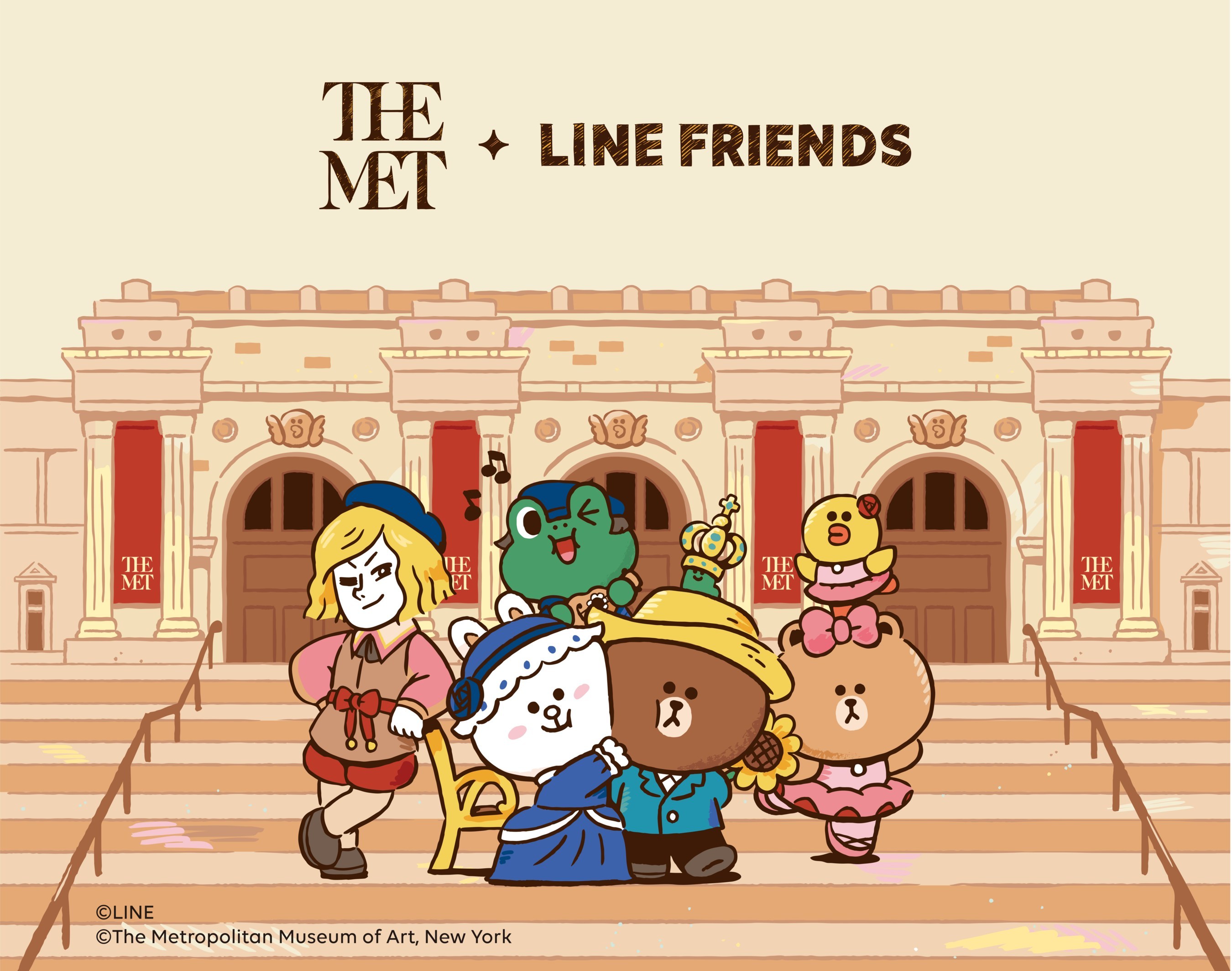 LINE FRIENDS跨界大都会艺术博物馆玩趣艺术