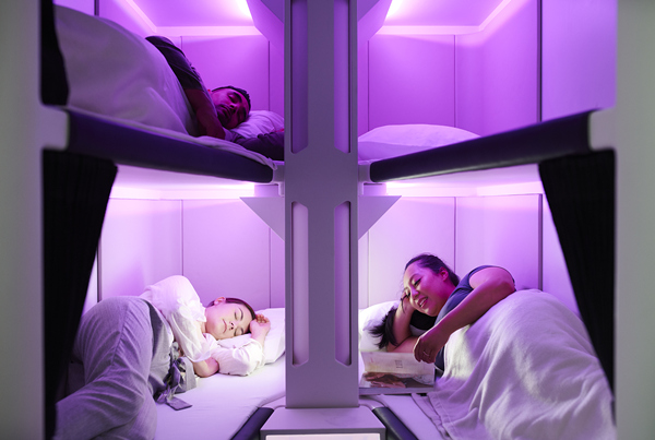 新西兰航空推出全新机舱The Cabin of Possibility  从此不一样的空中睡眠旅程