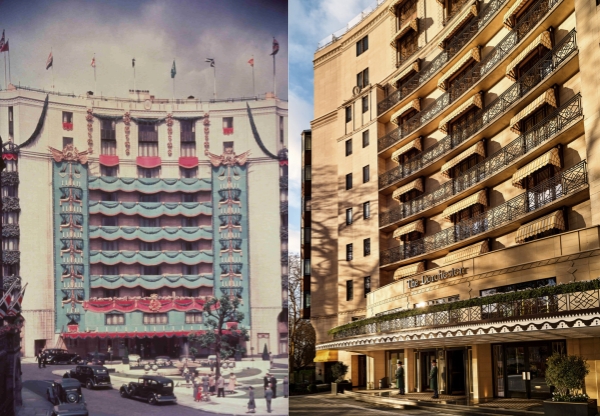 为庆祝新国王加冕，伦敦多切斯特酒店在其外立面上重现1953年经典装饰