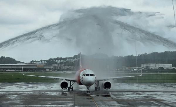 亚洲航空深圳-槟城航线顺利首航